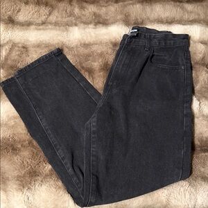 PrettyLittleThing Charcoal Straight Jeans